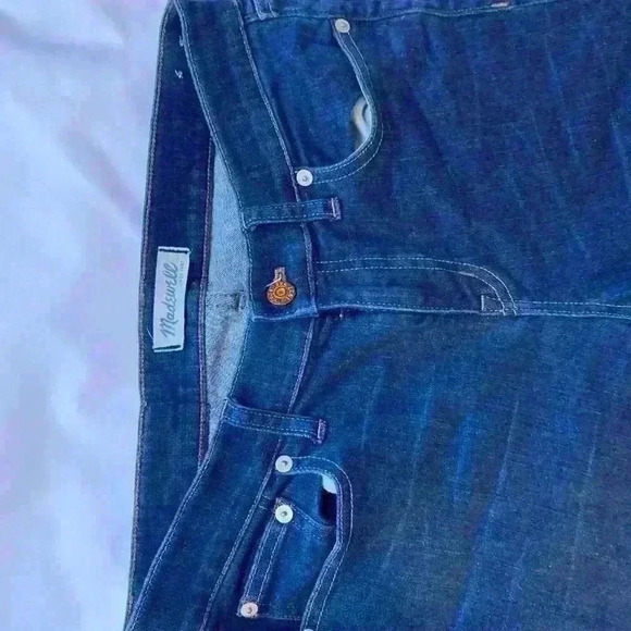Madewell Alley‎ Straight Denim Jeans Dark Wash Blue Women's Size 27 - Picture 2 of 10